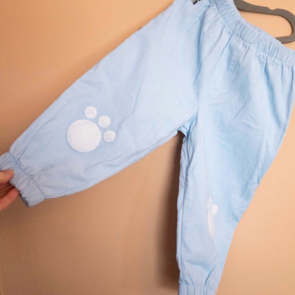 Florence Eiseman 24m Toddler Pants | Vintage NWT Blue Pawprint Cotton